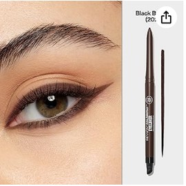 Revlon ColorStay Pencil Waterproof Eyeliner, Smudge-Proof, Eye Makeup with Built-In Sharpener, Packaging May Vary, 202 Black Brown, 0.01 Oz
