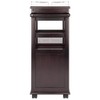 Winsome Jimmy Entertainment Transitional Solid Wood Bar Cart in Espresso