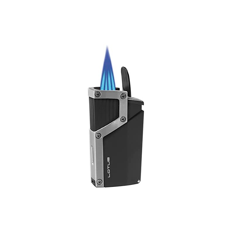 Lotus Czar Cigar Lighter with Quad Pinpoint Torch Flames, Single