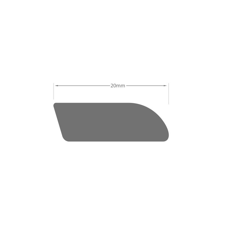 White, 20mm x 5m Cloaking Fillet uPVC Plastic Window Door