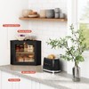 Goozii Corner Bread Box for Kitchen Countertop, Black Bread Storage