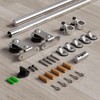CCJH 7FT/84'' Stainless Steel Sliding Track Barn Door Hardware Kit