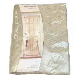 Home Lace Collection 40 x 27" Door Panel Vintage 2004 Cream Color Sheer Target