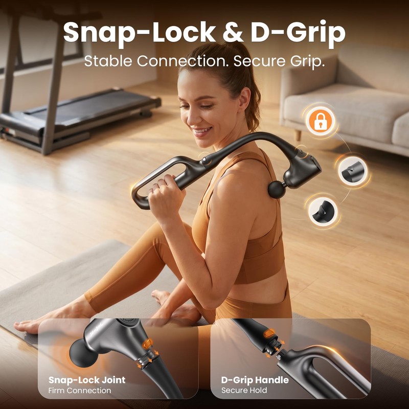L9 Massage Gun with Detachable Extension Handle for Back