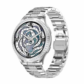 Smart Watch for Women Gold Silver Smartwatches Blood Pressure Watch Fitness Tracker with Bluetooth Call,Heart Rate Blood Oxygen Sleep Monitor Step Counter,Distance,Calories Compatible with Android iOS