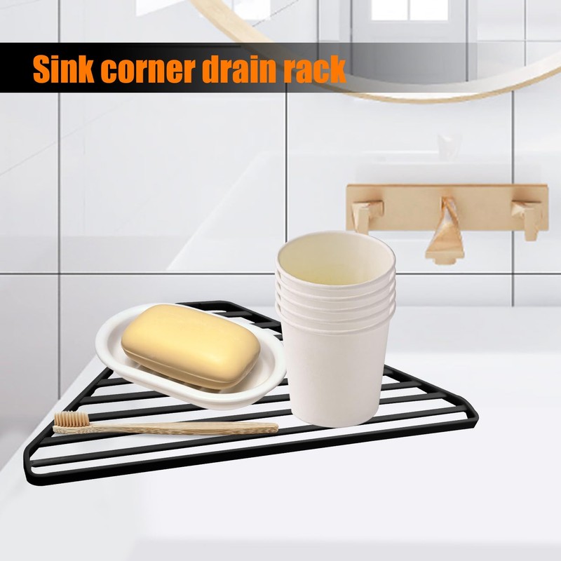 Dish Drainer Roll Up Drainer Sink Corner Triangle Corner Sink