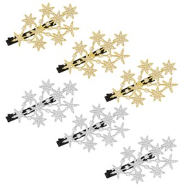 6 rhinestone star hair clip, crystal star hair clips, bridal wedding hair clips, suitable for bridal wedding attire, bridesmaid headwear, and girls' daily dressing up