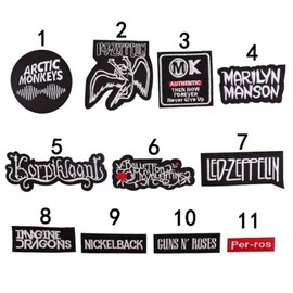 Wdlife Patch Applique Iron Patch Embroidery Men's Jacket Patch Repair Cool DIY Clothes Fashionable Patch Emblem Repair Black 11 Pieces