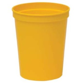 Stadium Cups, Pack of 25, Blank 16 oz Plastic Cups (Yellow)