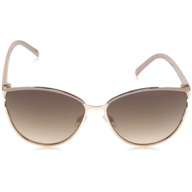 LAUNDRY BY SHELLI SEGAL LD174 Metal Women's Cat Eye Sunglasses with 100% UV Protection. Stylish Gifts for Her, 62 mm, Gold & Nude