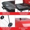 Alpine Cuisine 22x25 Inch Portable Charcoal BBQ Grill with Wheels,