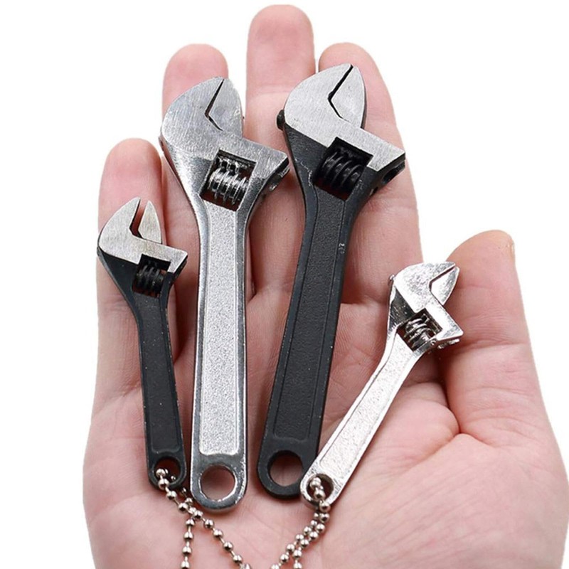 Mini Adjustable Spanner, 2.5" Small Steel Spanner Jaw Wrench Hand