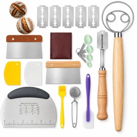 Sourdough Bread Baking Supplies Inclued Sourdough Danish Dough Whisk Bread Lame Scraper Dough Cutter Perfects Gift for Baker