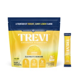 TREVI™ Sugar Free Electrolytes - Drink Mix Hydration Powder Packets - 28 Count - Lemonade