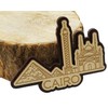 Printtoo Souvenir Wooden Engraved Cairo Egypt Monuments Fridge Magnet Gift