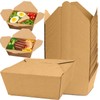 50 Pack 30 oz Take Out Food Containers Microwaveable Kraft