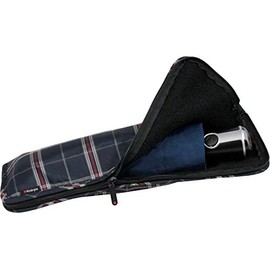 Knirps Sponge Bag Umbrella Bag with Zip for Pocket Umbrellas - Check Navy