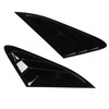 2PCS Rear Side Window Louver Gloss Black Sporty Look Scratch