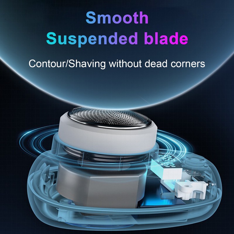 Men's Electric Shaver Portable Beard Trimmer Rechargeable Shaving Razor with