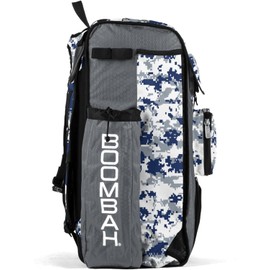 Boombah Catchers Superpack Bat Bag Digital Camo Gray/Royal Blue - 23-1/2" x 13-1/2" x 9-1/2" - Multiple Colors - Holds 4 Bats - Backpack Version (no Wheels)
