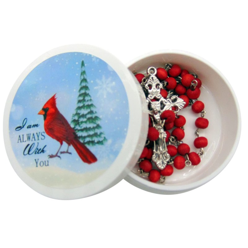 Westmon Works Cardinal Rosary Set with Rose Scented Wooden Beads