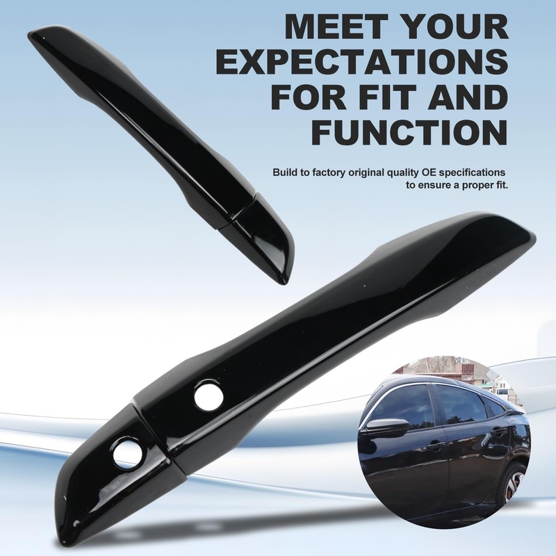 Anlseiod Side Mirror Cover Cap + Door Handle Covers Kit