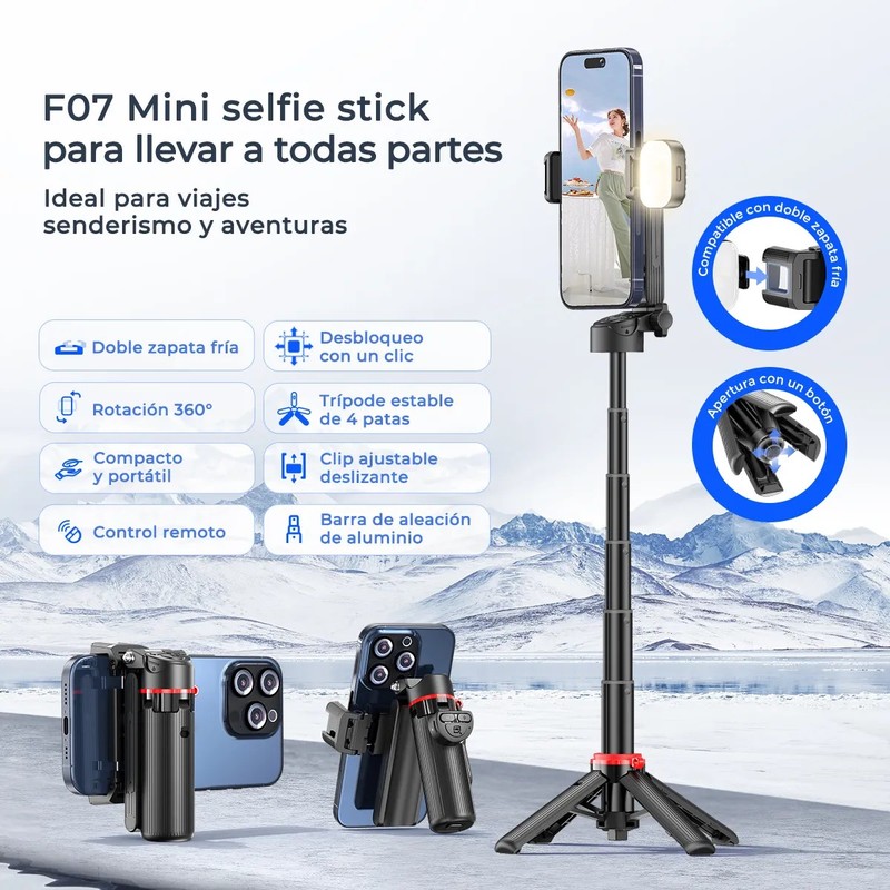 Soporte Selfie Stick Mini Para Celular Con Trípode