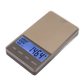 ZJchao Báscula de Café Pequeña, Báscula de Café de Bolsillo Digital Precisa y Sensible de 0,1g a 1000g con Función de Tara de Temporizador, Báscula de Alimentos de Bolsillo de Acero