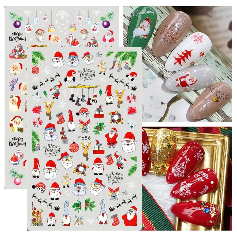 LANODO 9 Pcs 3D Stickers Nail Art Design Color Graffiti