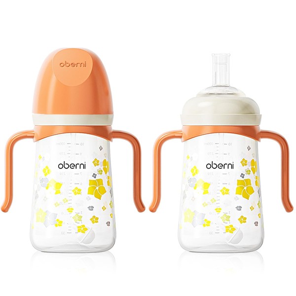 Oberni Toddler Sippy Cup, Weighted Straw Baby Drinking Water Bottle