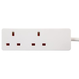 PRO ELEC PELB1913 2 Gang Extension Lead White, 2m