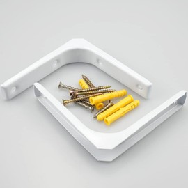 Wall Bracket Shelf, Pack of 6 Angle White for Shelves, Modern Shelf Brackets, Shelf Brackets, Matt Metal Shelf Brackets, Metal Simplicity Shelf Brackets, Stainless Steel Hangers, Storage Shelf, Shoe