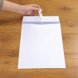 100 9 x 12 Self Seal Security White Catalog Envelopes, Ultra Strong Quick-Seal, for Secure Mailing, Documents, Photos, Heavy 28-lb Paper (ME000001)