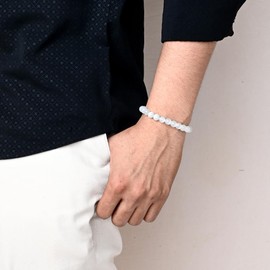 HEALING ZONE Selenite Crystal Bracelet with Selenite Beads - Elegant Selenite Bracelet for Healing and Balance - Premium Quality Selenite Jewelry for Men and Women - 7.5 Inch Stretch (8 mm)