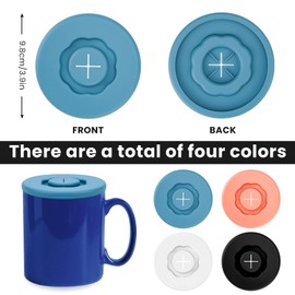 4pcs Silicone Lids for Cups,Reusable Drink Covers for Alcohol Protection Cup Covers,Food Grade Anti-Dust Airtight Seal Lids with Straw Hole for Most Drinking Cups & Glasse