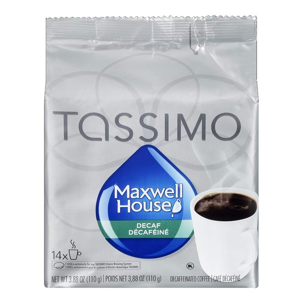 Maxwell House Cafe Collection Decaf, 14-count T-discs for Tassimo Brewers