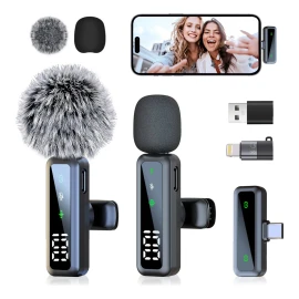 Micrófono Lavalier Inalámbrico Para Vlog Youtube Entrevistas