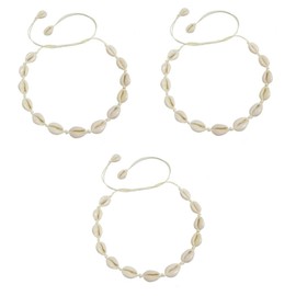 LIFKOME 3pcs Unique Shell Choker Necklace Alloy Pendant Short Clavicle Chain Elegant Personality Jewelry for Daily Wear and Special Occasions
