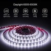 ALITOVE 16.4ft White LED Strip Flexible Ribbon Light Black PCB