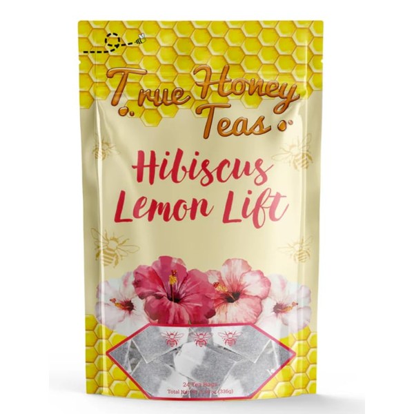 True Honey Hibiscus Lemon Lift Tea Bags - Honey Crystals