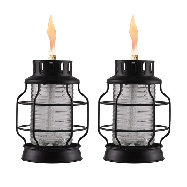 TIKI Brand 1121120 Lantern Table Torch, Black