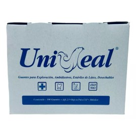 UniSeal Guante Látex Estéril Uniseal Talla Gde Caja 100 Unidades Color Natural Talla Grande