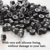 GOTDYA GOTDYA 1000pcs 5mm Hair Extension Beads,Silicone Lined Micro Rings,MicroLink