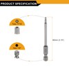 sourcing map 3pcs TT10 Security Torx Head Screwdriver Bit 3.15"