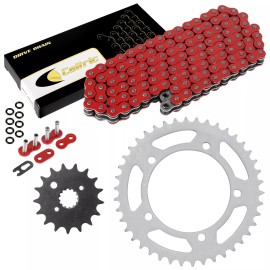 Caltric Red O-Ring Drive Chain & Sprockets Kit for Suzuki GSX-R1000 GSXR1000 2001-2006