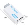 Labriciyon 1Pc White Wii to HDMI Converter, Supports 720P, 1080i,