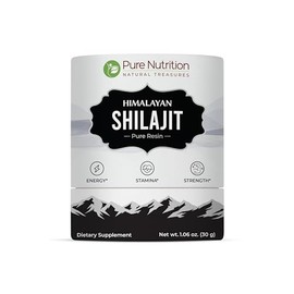 Pure Nutrition Pure Himalayan Shilajit Resin for Men & Women. Natural Shilajit Resin | 85+ Trace Minerals and 75%+ Fulvic Acid for Endurance, Energy, Stamina and Strength | 75 Servings - 30 Grams Pack
