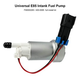Qnbes 450LPH F90000267 Bomba de combustible de alta presión, bomba de combustible universal E85 para TIA485-2 kit de instalación incluye 400-0085 125-190 arnés de manguera de filtro de combustible
