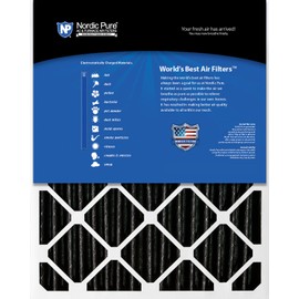 Nordic Pure 20x24x4 (3 5/8) Pleated Air Filter MERV 12 Plus Carbon 6 Pack