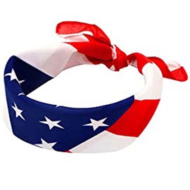 VEICOSTT American Flag Bandana for Men Women Neck Scarf Flag Scarf Kerchief Head Wrap ZWJ07 (Flag 1)
